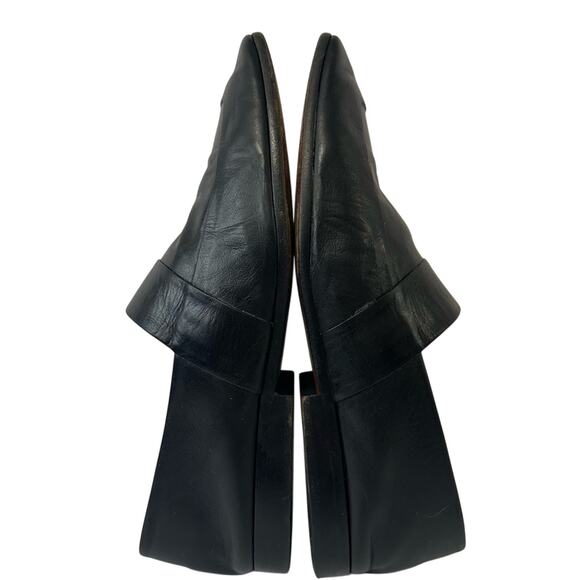 Victoria Beckham Black Flats size IT 38 Leather Loafer Square Toe - Picture 3 of 8